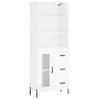 Aparador alto madera contrachapada blanco 69,5x34x180 cm de vidaXL, Aparadores - Ref: Foro24-3189517, Precio: 159,60 €, Descu...