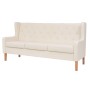 3-piece sofa set cream white fabric by vidaXL, Sofas - Ref: Foro24-274931, Price: 1,00 €, Discount: %