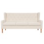 3-piece sofa set cream white fabric by vidaXL, Sofas - Ref: Foro24-274931, Price: 1,00 €, Discount: %