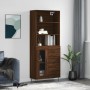 Hohes Sideboard aus braunem Eichensperrholz, 69,5 x 34 x 180 cm von vidaXL, Sideboards - Ref: Foro24-3189508, Preis: 161,26 €...