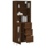 Hohes Sideboard aus braunem Eichensperrholz, 69,5 x 34 x 180 cm von vidaXL, Sideboards - Ref: Foro24-3189508, Preis: 161,26 €...