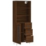 Hohes Sideboard aus braunem Eichensperrholz, 69,5 x 34 x 180 cm von vidaXL, Sideboards - Ref: Foro24-3189508, Preis: 161,26 €...