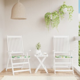 Cojines para silla de jardín 2 uds tela multicolor 40x40x3 cm