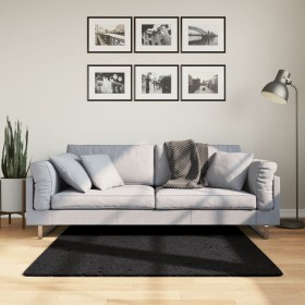 Alfombra de pelo corto OVIEDO negro 120x120 cm