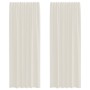 Cortinas de gasa con bolsillos para varillas 2 uds.