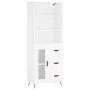 Aparador alto madera contrachapada blanco 69,5x34x180 cm de vidaXL, Aparadores - Ref: Foro24-3189477, Precio: 147,44 €, Descu...