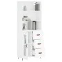 Aparador alto madera contrachapada blanco 69,5x34x180 cm de vidaXL, Aparadores - Ref: Foro24-3189477, Precio: 147,44 €, Descu...