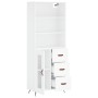 Aparador alto madera contrachapada blanco 69,5x34x180 cm de vidaXL, Aparadores - Ref: Foro24-3189477, Precio: 157,45 €, Descu...