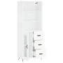 Aparador alto madera contrachapada blanco 69,5x34x180 cm de vidaXL, Aparadores - Ref: Foro24-3189477, Precio: 147,44 €, Descu...