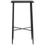 High table and stools set 3 pieces black plastic by vidaXL, Furniture sets for kitchens and dining rooms - Ref: Foro24-279921...