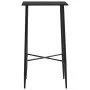 High table and stools set 3 pieces black plastic by vidaXL, Furniture sets for kitchens and dining rooms - Ref: Foro24-279921...