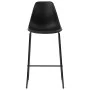 High table and stools set 3 pieces black plastic by vidaXL, Furniture sets for kitchens and dining rooms - Ref: Foro24-279921...