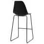 High table and stools set 3 pieces black plastic by vidaXL, Furniture sets for kitchens and dining rooms - Ref: Foro24-279921...