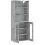 Concrete gray plywood tall sideboard 69.5x34x180 cm by vidaXL, Sideboards - Ref: Foro24-3189297, Price: 129,40 €, Discount: %