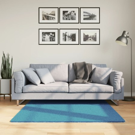 Alfombra de pelo corto OVIEDO turquesa 120x120 cm