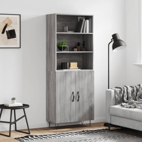 Hohes Sideboard aus sonomagrauem Sperrholz, 69,5 x 34 x 180 cm von vidaXL, Sideboards - Ref: Foro24-3189251, Preis: 135,77 €,...
