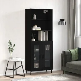 Hohes Sideboard Sperrholz schwarz 69,5x34x180 cm von vidaXL, Sideboards - Ref: Foro24-3189334, Preis: 148,13 €, Rabatt: %