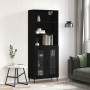 Aparador alto madera contrachapada negro 69,5x34x180 cm de vidaXL, Aparadores - Ref: Foro24-3189334, Precio: 157,65 €, Descue...