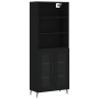 Aparador alto madera contrachapada negro 69,5x34x180 cm de vidaXL, Aparadores - Ref: Foro24-3189334, Precio: 157,65 €, Descue...