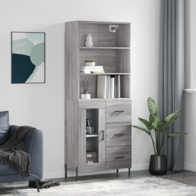 Hohes Sideboard Sonoma graues Sperrholz 69,5x34x180 cm von vidaXL, Sideboards - Ref: Foro24-3189523, Preis: 172,29 €, Rabatt: %