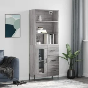 Hohes Sideboard Sonoma graues Sperrholz 69,5x34x180 cm von vidaXL, Sideboards - Ref: Foro24-3189523, Preis: 160,59 €, Rabatt: %