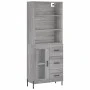 Hohes Sideboard Sonoma graues Sperrholz 69,5x34x180 cm von vidaXL, Sideboards - Ref: Foro24-3189523, Preis: 160,54 €, Rabatt: %