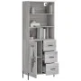 Aparador alto madera contrachapada gris sonoma 69,5x34x180 cm de vidaXL, Aparadores - Ref: Foro24-3189523, Precio: 160,54 €, ...