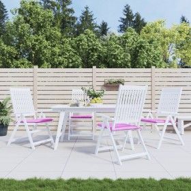 Gartenstuhlkissen 4 Stück rosa Stoff 40x40x3 cm von vidaXL, Kissen für Stühle und Sofas - Ref: Foro24-361027, Preis: 38,43 €,...