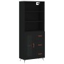 Aparador alto madera contrachapada negro 69,5x34x180 cm de vidaXL, Aparadores - Ref: Foro24-3189478, Precio: 167,85 €, Descue...