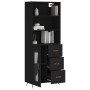 Aparador alto madera contrachapada negro 69,5x34x180 cm de vidaXL, Aparadores - Ref: Foro24-3189478, Precio: 167,85 €, Descue...
