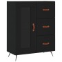 Hohes schwarzes Sperrholz-Sideboard 69,5 x 34 x 180 cm von vidaXL, Sideboards - Ref: Foro24-3189478, Preis: 168,00 €, Rabatt: %