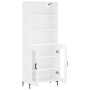 Aparador alto madera contrachapada blanco 69,5x34x180 cm de vidaXL, Aparadores - Ref: Foro24-3189317, Precio: 139,79 €, Descu...