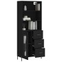 Aparador alto madera contrachapada negro 69,5x34x180 cm de vidaXL, Aparadores - Ref: Foro24-3189518, Precio: 179,93 €, Descue...