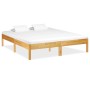 Estructura de cama de madera maciza de roble 180x200 cm