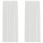 Cortinas de gasa con bolsillos para varillas 2 uds.