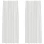 Cortinas de gasa con bolsillos para varillas 2 uds. blanco en Cortinas y visillos | Comprar online en Foro24