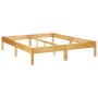 Estructura de cama de madera maciza de roble 180x200 cm