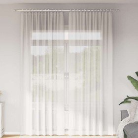 Cortinas de gasa con bolsillos para varillas 2 uds. blanco Cortinas de gasa con bolsillos para varillas 2 uds.