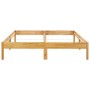 Estructura de cama de madera maciza de roble 180x200 cm