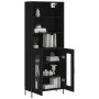 Aparador alto madera contrachapada negro 69,5x34x180 cm de vidaXL, Aparadores - Ref: Foro24-3189326, Precio: 152,59 €, Descue...