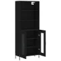 Aparador alto madera contrachapada negro 69,5x34x180 cm de vidaXL, Aparadores - Ref: Foro24-3189326, Precio: 152,59 €, Descue...