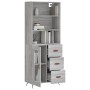 Aparador alto madera contrachapada gris sonoma 69,5x34x180 cm de vidaXL, Aparadores - Ref: Foro24-3189483, Precio: 159,38 €, ...