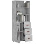 Aparador alto madera contrachapada gris hormigón 69,5x34x180 cm de vidaXL, Aparadores - Ref: Foro24-3189481, Precio: 152,02 €...