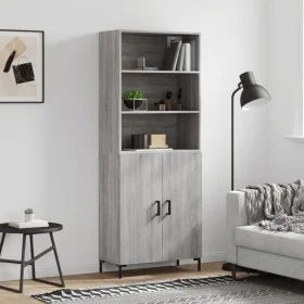 Hohes Sideboard Sonoma graues Sperrholz 69,5x34x180 cm von vidaXL, Sideboards - Ref: Foro24-3189259, Preis: 127,49 €, Rabatt: %