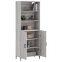 Aparador alto madera contrachapada gris sonoma 69,5x34x180 cm de vidaXL, Aparadores - Ref: Foro24-3189259, Precio: 135,91 €, ...