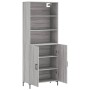 Aparador alto madera contrachapada gris sonoma 69,5x34x180 cm de vidaXL, Aparadores - Ref: Foro24-3189259, Precio: 135,91 €, ...