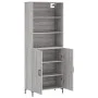 Hohes Sideboard Sonoma graues Sperrholz 69,5x34x180 cm von vidaXL, Sideboards - Ref: Foro24-3189259, Preis: 127,47 €, Rabatt: %