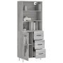 Aparador alto madera contrachapada gris sonoma 69,5x34x180 cm de vidaXL, Aparadores - Ref: Foro24-3189507, Precio: 156,73 €, ...