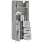 Aparador alto madera contrachapada gris sonoma 69,5x34x180 cm by vidaXL, Sideboards - Ref: Foro24-3189507, Price: 146,63 €, D...
