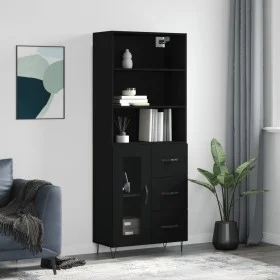 Hohes Sideboard Sperrholz schwarz 69,5x34x180 cm von vidaXL, Sideboards - Ref: Foro24-3189502, Preis: 156,17 €, Rabatt: %